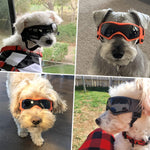 Dog Goggles for Small to Medium Breeds - UV Protection, Anti-Fog, Windproof, and Snowproof Sunglasses with Soft Frame in Black