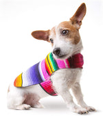 Handmade Dog Poncho - Authentic Mexican Blanket Cinco De Mayo Costume for Chihuahua (Pink, XXS)