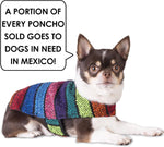 Handcrafted Dog Poncho from Authentic Mexican Blanket - Chihuahua Apparel - Costume Sweater Vest (Multi-Color, XXS)