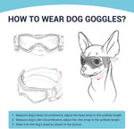 UV Protection Dog Goggles for Small to Medium Breeds - Outdoor Riding and Driving Sunglasses in Black