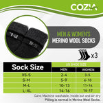 Merino Wool Casual Winter Socks - Cozy Boot Socks for Men and Women