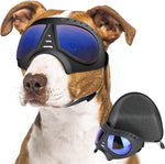 Dog Goggles for Small to Medium Breeds - UV Protection, Anti-Fog, Windproof, and Snowproof Sunglasses with Soft Frame in Black