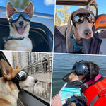 Large Dog Goggles - Eye Protection Sunglasses for Medium to Large Breeds, Windproof Design for Riding, Biking, and Driving, Black