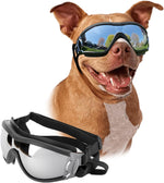 Large Dog Goggles - Eye Protection Sunglasses for Medium to Large Breeds, Windproof Design for Riding, Biking, and Driving, Black