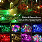 Dreamcolor RGB LED Strip Bluetooth Smart String Fairy Lights for Party Curtain Room - Waterproof