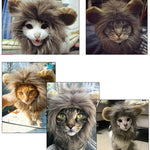 Lion Mane Wig Costume for Dogs and Cats - Ideal for Halloween, Christmas, Easter, and Festival Celebrations (Length: 38 cm)