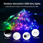 Dreamcolor RGB LED Strip Bluetooth Smart String Fairy Lights for Party Curtain Room - Waterproof