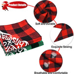 2-Pack Christmas Buffalo Plaid Dog Bandanas - Triangle Bibs and Kerchief Set for Small, Medium, and Large Dogs and Cats