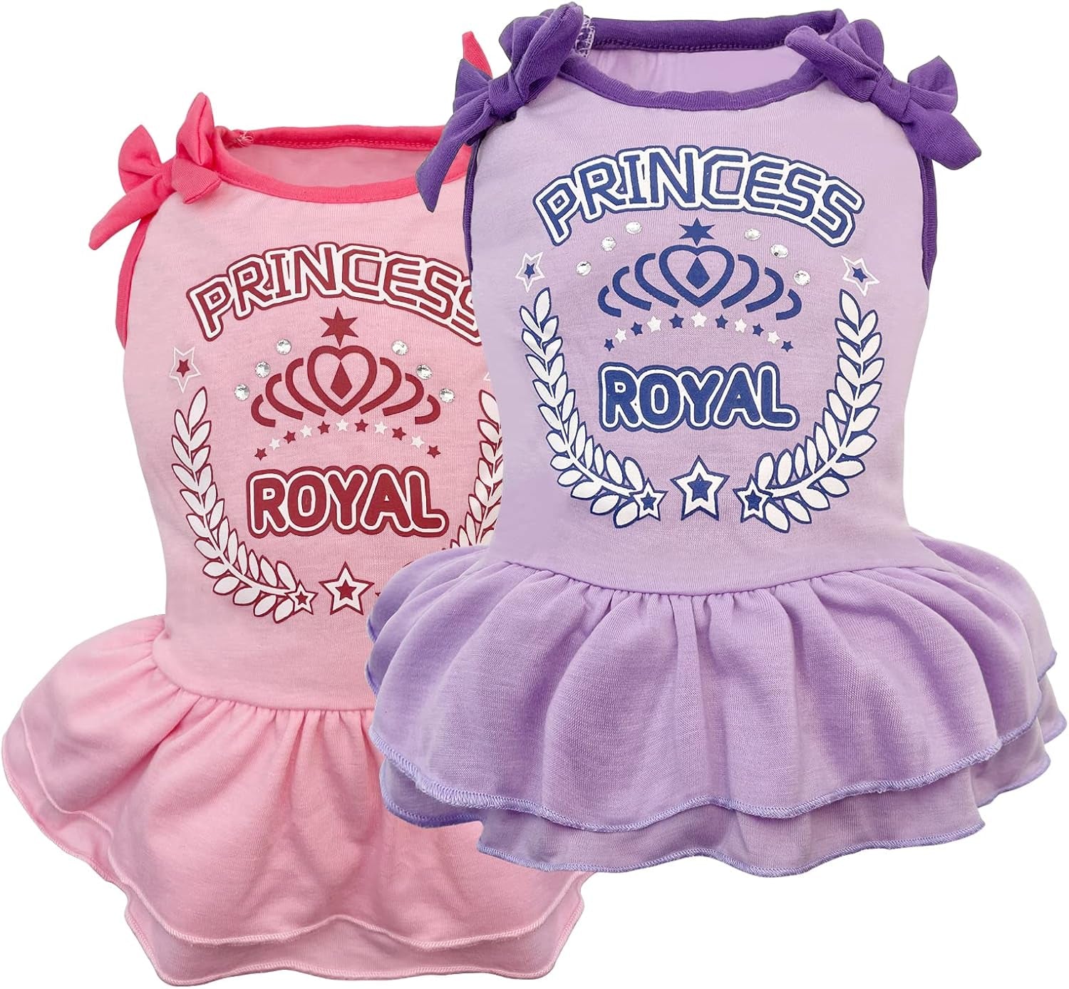 Lavender Purple Dog Princess Sundress with Bowtie for Small to Medium Breeds (X-Small)