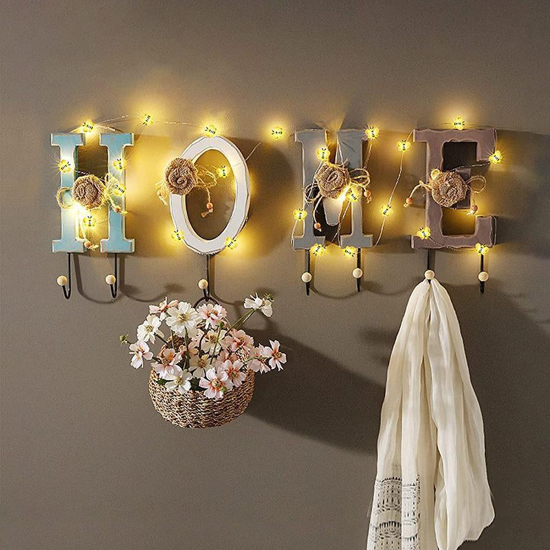 Bee Decorative String Lights without Battery, Cartoon Bee Pattern Light String, Outdoor Decorative Ambient Light