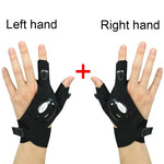 LuxeGrip LED Adventure Gloves - Waterproof, Fingerless Design with Precision Lighting (1 Pair )