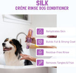 Silk Creme Rinse Conditioner for Dogs – Gentle Grooming Supplies for Sensitive Skin, Tearless Formula, Cruelty-Free, Made in USA – 5 Gallon Size