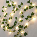 2M LED Rattan String Light, 2 Counts/Set Plant Shaped String Light, Decorative Light for Home Garden Party Wedding