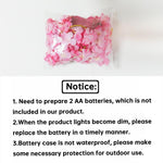 Multipurpose Cherry Blossom Shaped LED String Light, 1 Roll 2M 20 LED String Light without Battery, Indoor & Outdoor Decorative Light for Home Garden Party Wedding