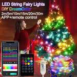 Dreamcolor RGB LED Strip Bluetooth Smart String Fairy Lights for Party Curtain Room - Waterproof