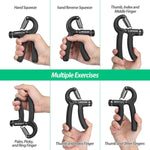 Adjustable Grip Strength Trainer - Hand and Forearm Strengthener with Resistance Range of 22-132 lbs (10-60 kg) for Athletes and Musicians