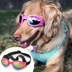 Dog Sunglasses - Protective Goggles for Medium to Large Breeds, Adjustable Strap for Outdoor Activities, Black