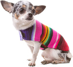 Handmade Dog Poncho - Authentic Mexican Blanket Cinco De Mayo Costume for Chihuahua (Pink, XXS)