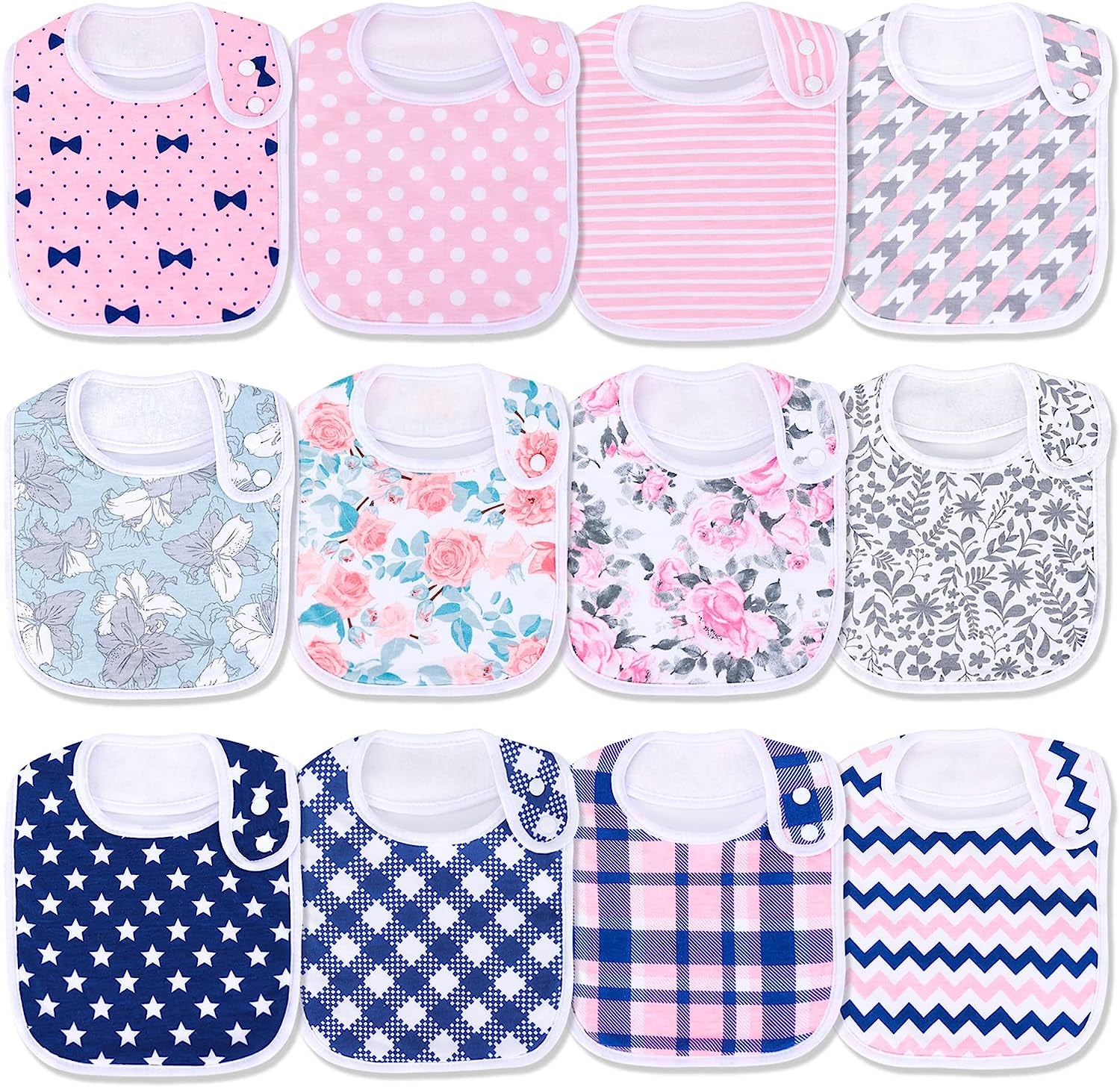 Organic Cotton Bandana Baby Bibs Set - Soft and Absorbent for Newborns and Toddlers (0-36 Months)