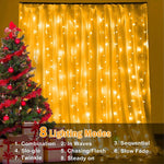 USB Powered LED Curtain Light, 1 Count Fairy Curtain String Light, LED String Light with Remote Control, Room Decorative Light, TV Background Light for Holiday Party Decor