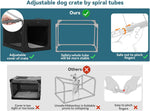 24-Inch Portable Soft Dog Crate - Lightweight, Sturdy, and Comfortable with Thick Mat for Home and Travel, Black