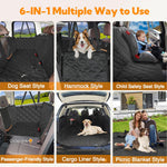 Heavy-Duty Waterproof Dog Car Seat Cover with Hammock Design and Mesh Window for Back Seat Protection in Cars, Trucks, and SUVs