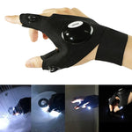 LuxeGrip LED Adventure Gloves - Waterproof, Fingerless Design with Precision Lighting (1 Pair )