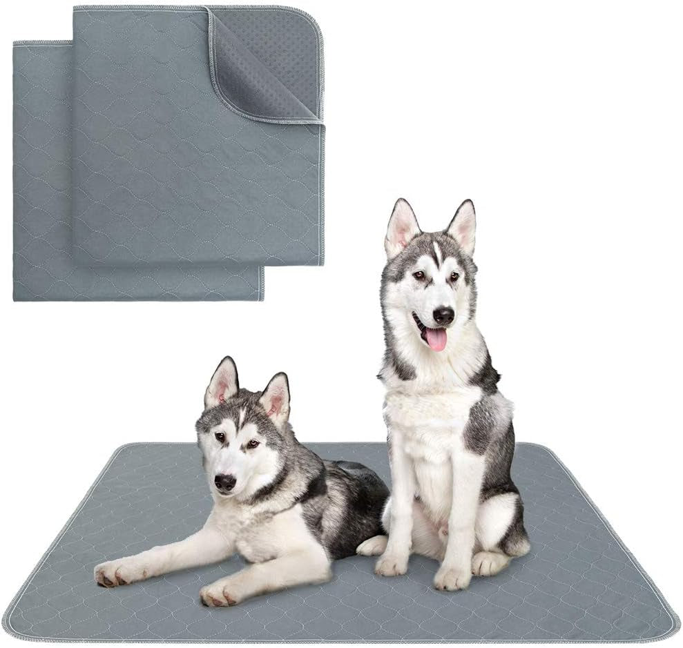 Reusable Waterproof Dog Training Pads - Non-Slip Washable Pee Mats for Crate and Playpen