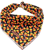 Sunflower Print Dog Bandana - Washable Adjustable Square Scarf for Small, Medium, and Large Dogs