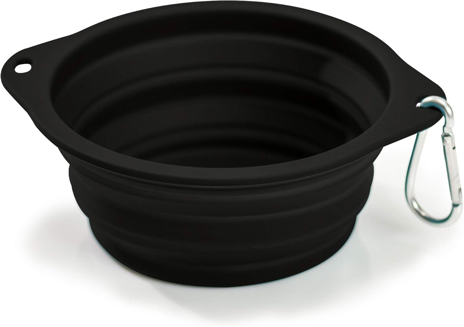 Barkbowl 800ml - Premium Collapsible Dog Bowl in Black, Made from Platinum-Cured Food Grade Silicone, No Plastic Rim, Safe for Food, Ideal for Travel