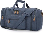 60L Canvas Duffle Bag for Travel - Coffee Overnight and Weekend Bag