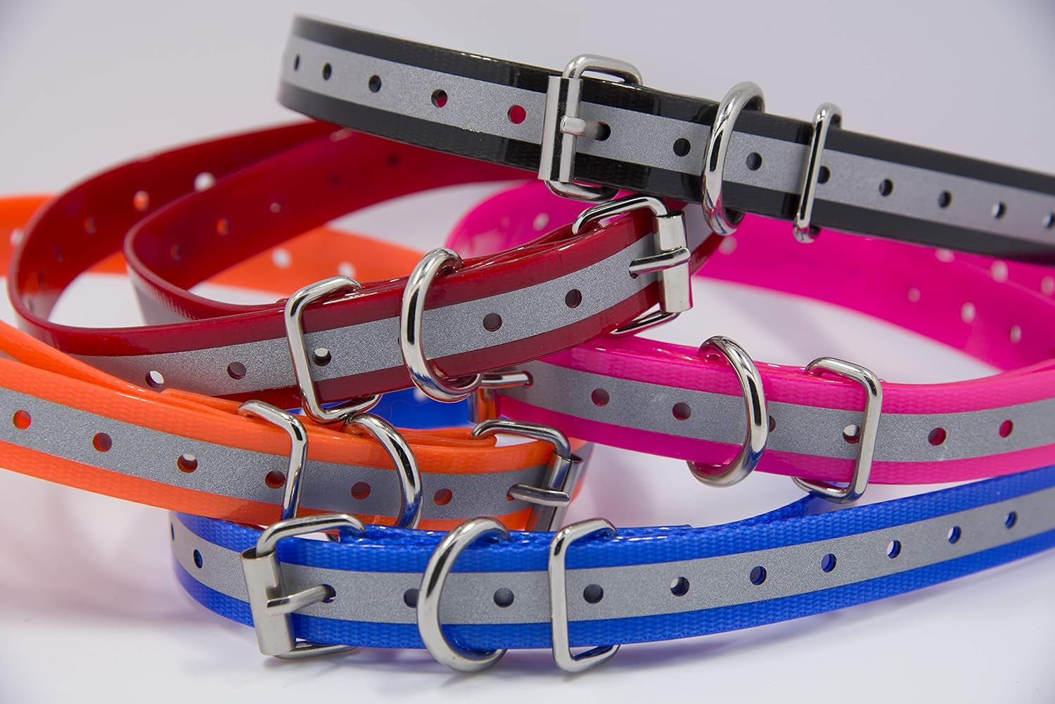 Replacement ¾” Collar Strap Bands with Double Buckle Loop for Universal Compatibility with Pet Shock Bark E-Collars and Fencing Systems