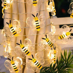 Bee Decorative String Lights without Battery, Cartoon Bee Pattern Light String, Outdoor Decorative Ambient Light