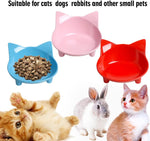 Non-Slip Cat Food and Water Bowls - Shallow Design to Alleviate Whisker Fatigue for Cats, Dogs, and Rabbits