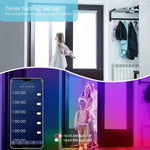 50 FT Bluetooth LED Strip Lights for Bedroom - Color Changing Light Strip with Music Sync, Smartphone App, IR Remote, and Microphone Control