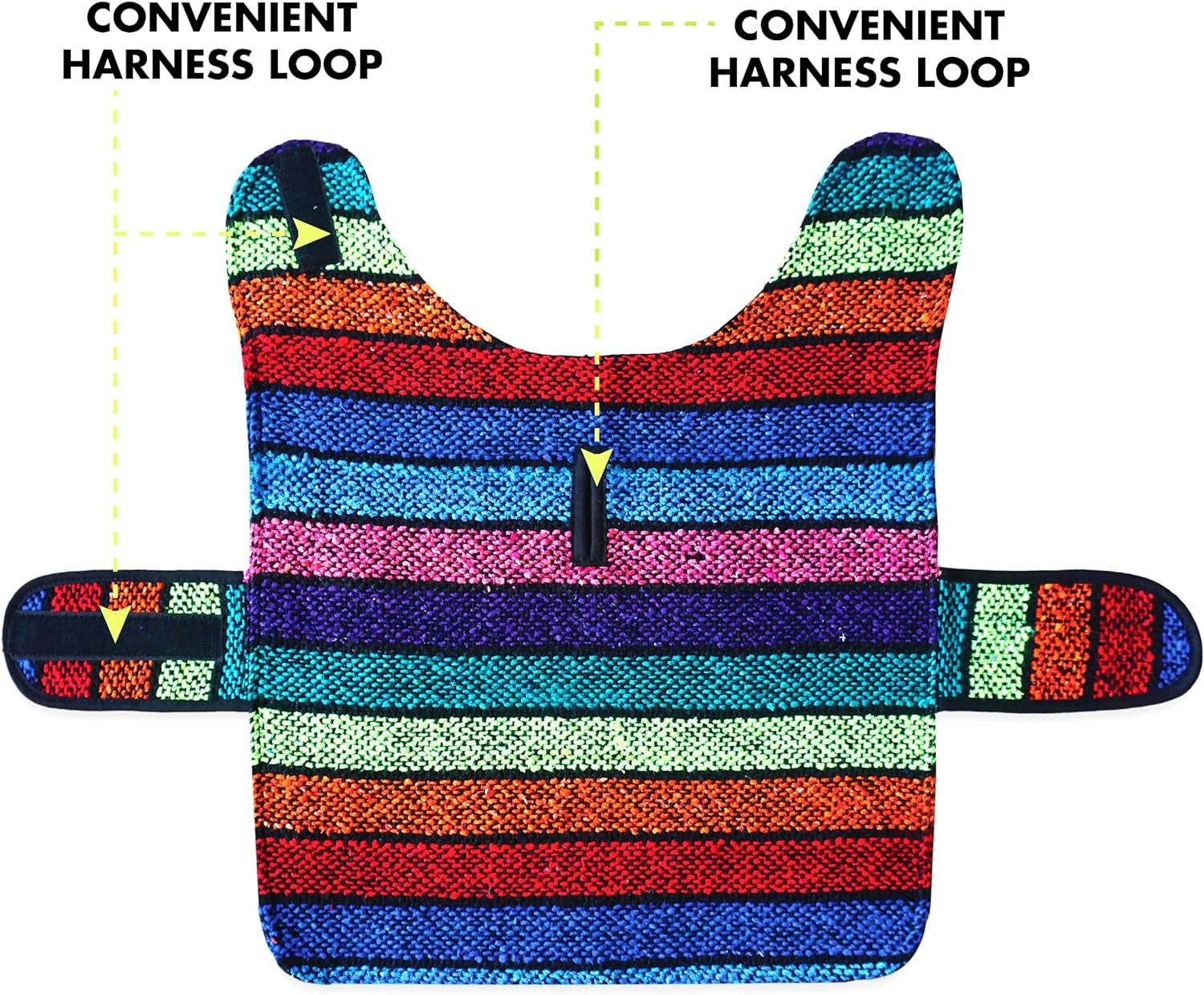 Handcrafted Dog Poncho from Authentic Mexican Blanket - Chihuahua Apparel - Costume Sweater Vest (Multi-Color, XXS)