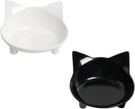 Non-Slip Cat Food and Water Bowls - Shallow Design to Alleviate Whisker Fatigue for Cats, Dogs, and Rabbits