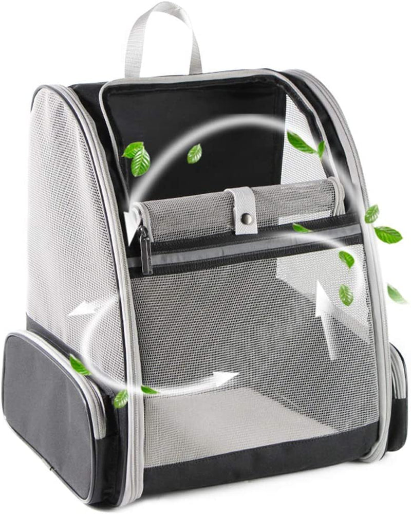 Innovative Bubble Backpack Pet Carrier for Cats and Dogs - Black