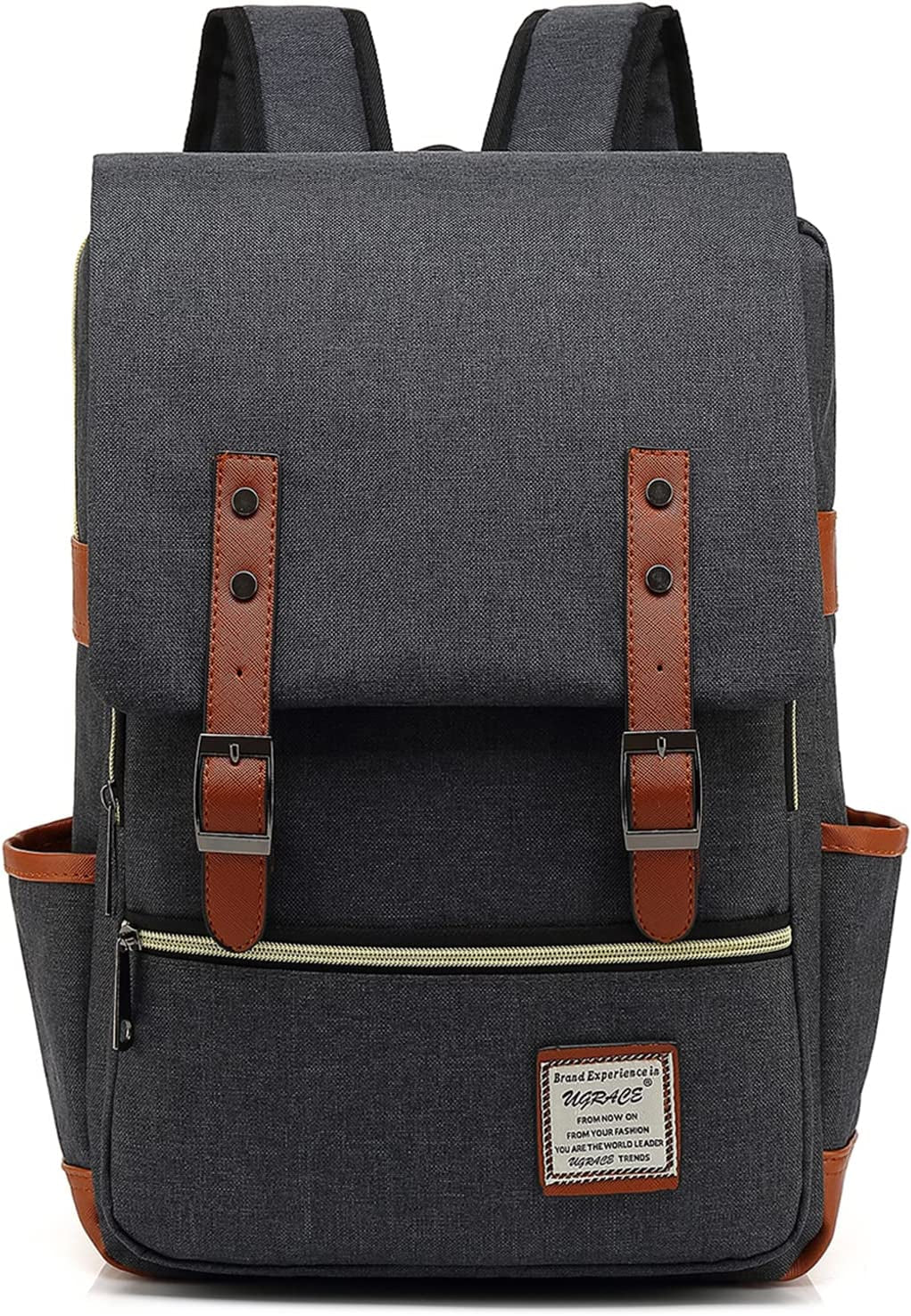 Slim Business Laptop Backpack - Casual Daypack for College and Travel, Tear-Resistant Design, Fits Up to 15.6 Inch Laptop, Charcoal Black