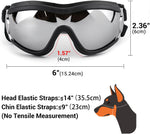 Large Dog Goggles - Eye Protection Sunglasses for Medium to Large Breeds, Windproof Design for Riding, Biking, and Driving, Black