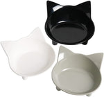 Non-Slip Cat Food and Water Bowls - Shallow Design to Alleviate Whisker Fatigue for Cats, Dogs, and Rabbits