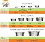 Large Deluxe Stainless Steel Replacement Bowl for Dogs and Cats - 9 Cup Metal Food and Water Dish