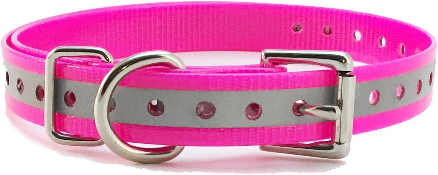 Replacement ¾” Collar Strap Bands with Double Buckle Loop for Universal Compatibility with Pet Shock Bark E-Collars and Fencing Systems