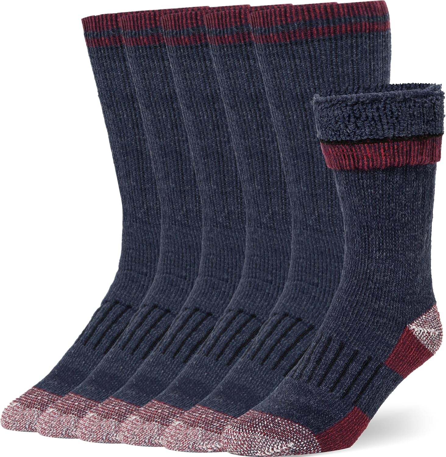 Merino Wool Casual Winter Socks - Cozy Boot Socks for Men and Women