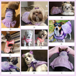 Lavender Purple Dog Princess Sundress with Bowtie for Small to Medium Breeds (X-Small)